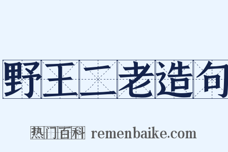 野王二老造句是什么意思的图片